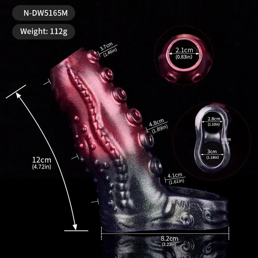 Monstre Silicone Extension Épaississante Gaine à Pénis Tentacule