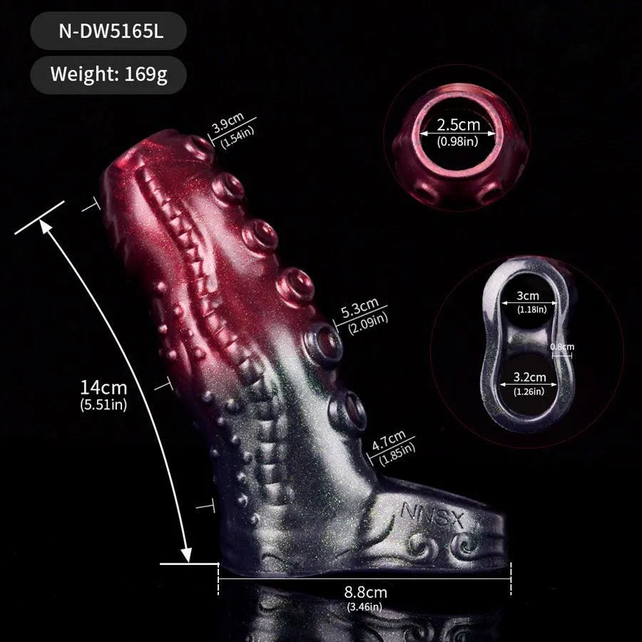 Monstre Silicone Extension Épaississante Gaine à Pénis Tentacule