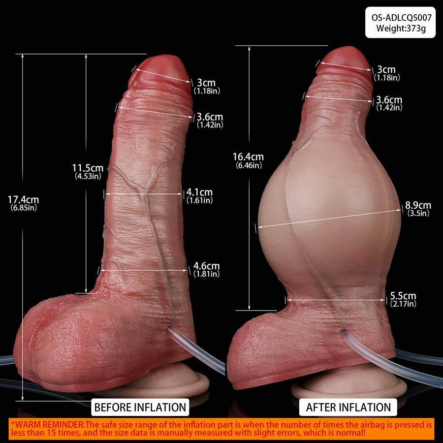 17.4 CM  Ejaculateur Gonflable Petit Gode Réaliste