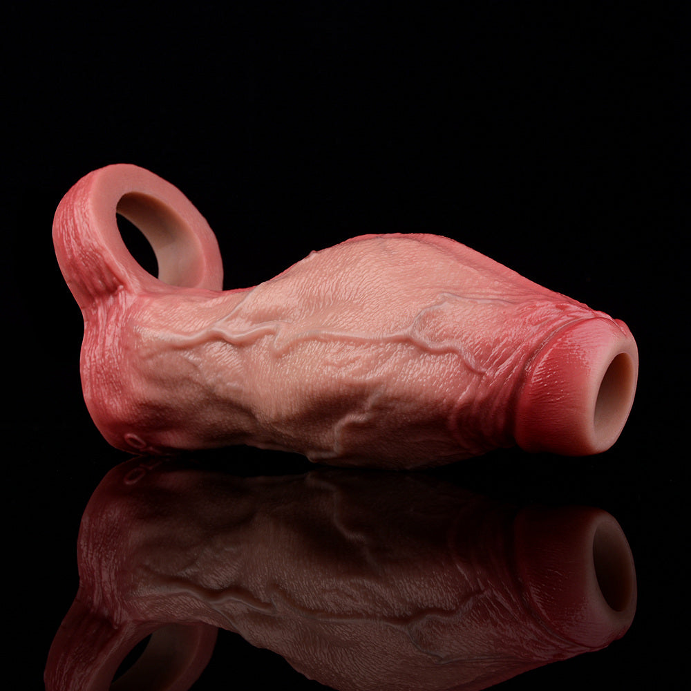 Gaine à Pénis XXL Réaliste Effet Gros en Silicone
