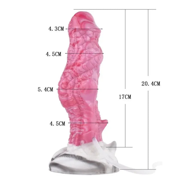 Gode Ceinture Éjaculateur Dragon Gros 20,4 cm