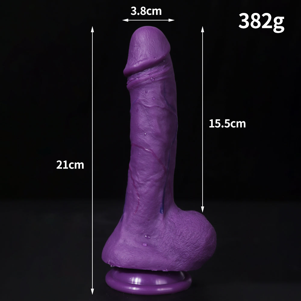 32 cm XXL Réaliste Texturé Gode Violet