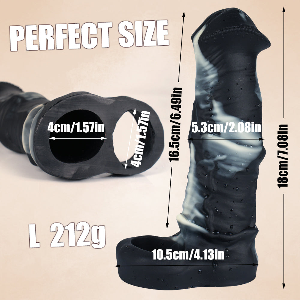 Gaine à pénis Cheval Silicone Souple 17,8 cm