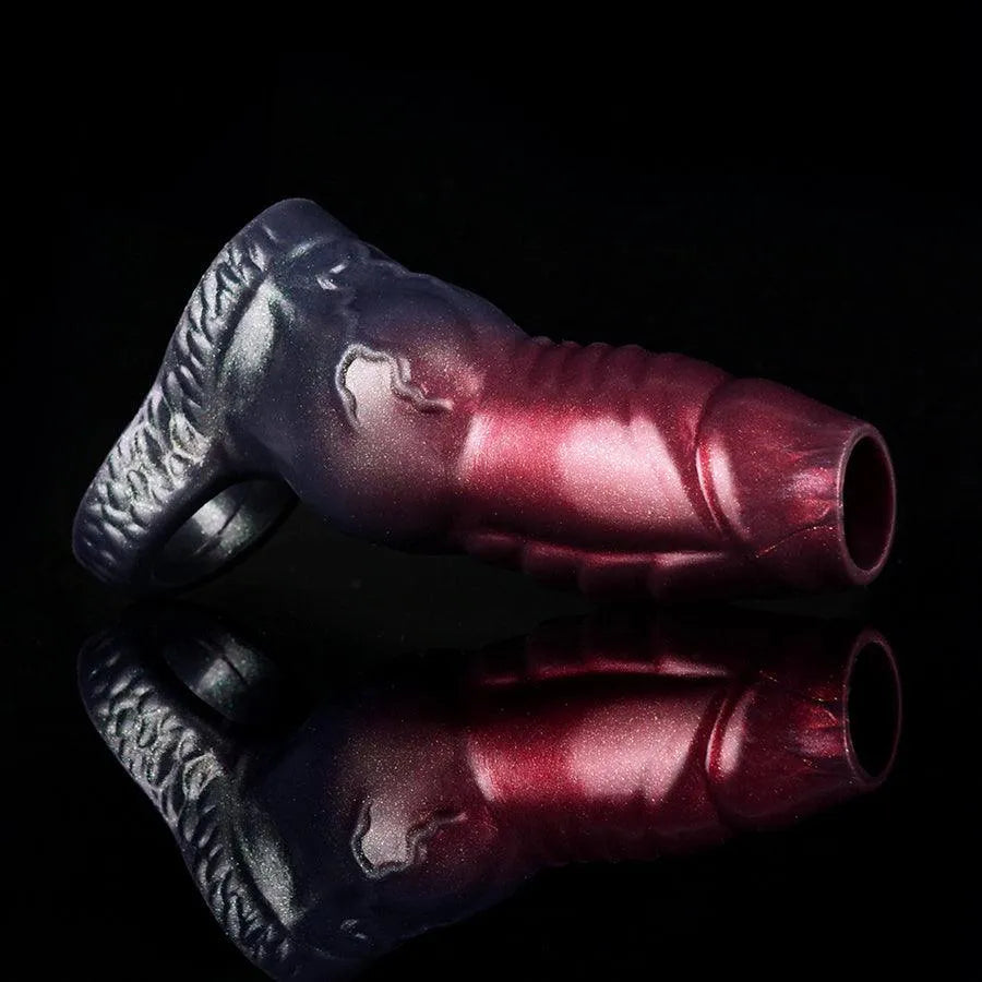 Gaine à Pénis Ouverte Fantasy Canine en Silicone Souple