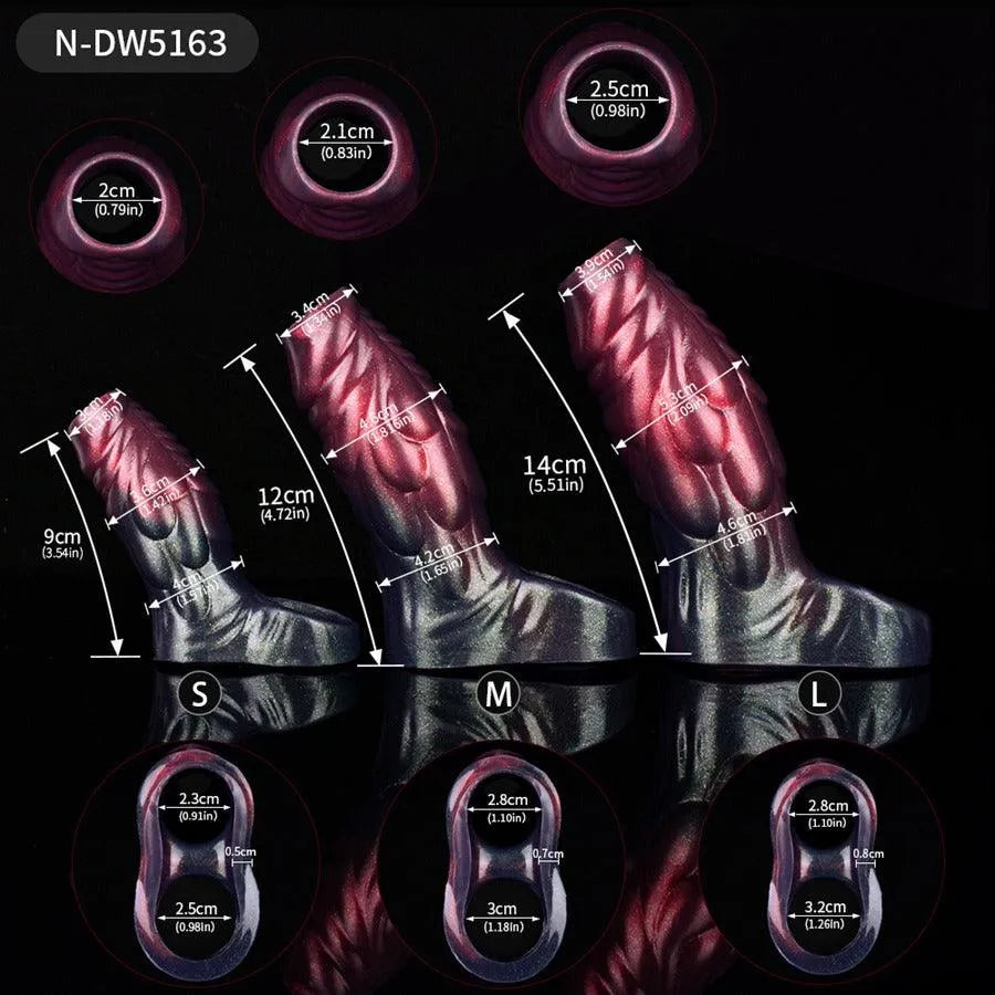 14 Cm Gaine Pénienne En Silicone Texture Écailles Monstre