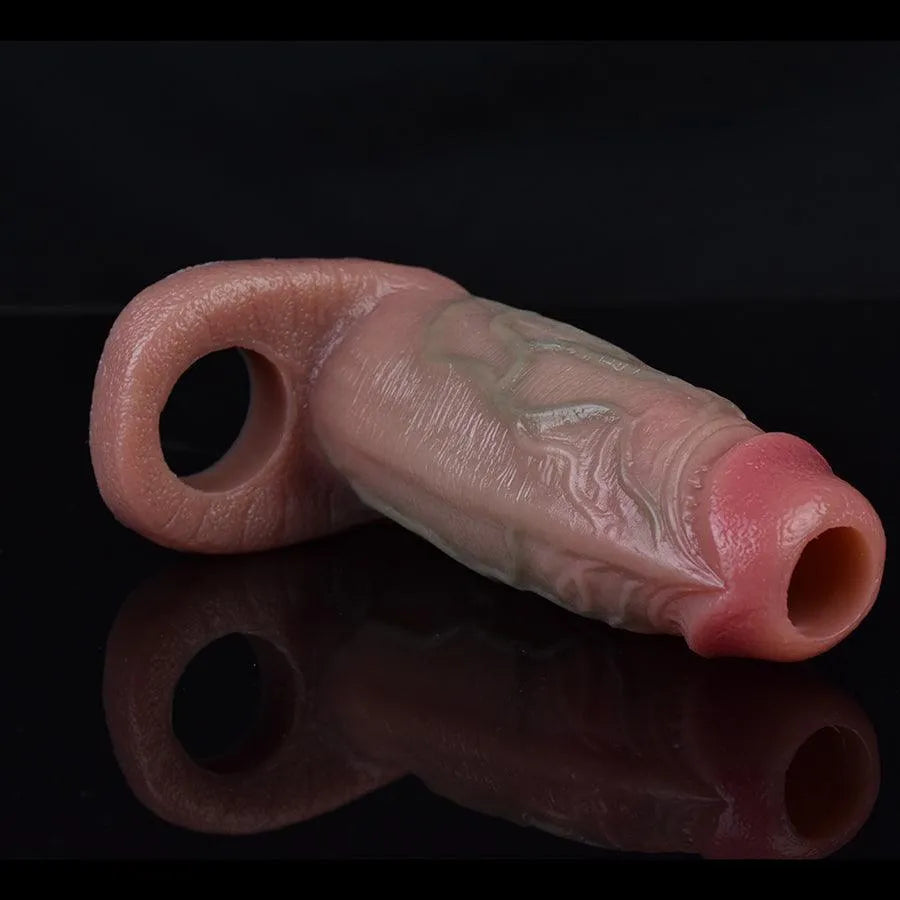 Gaine à Pénis Ouverte Épaississante Réaliste 13,5 cm