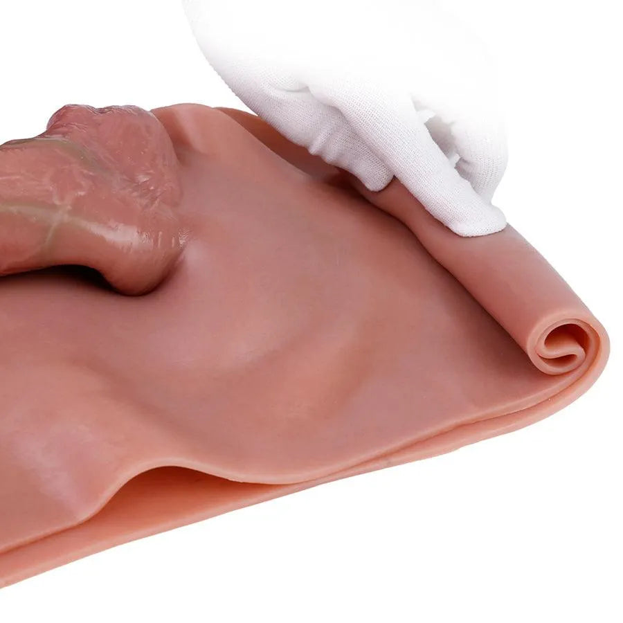 18 Cm Culotte Gode Creuse Portable En Silicone