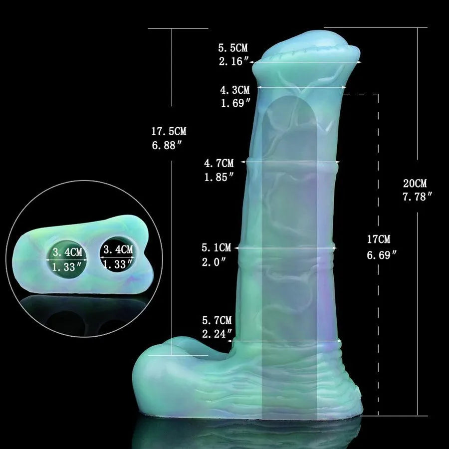 Gaine à Pénis Lumineuse En Silicone Souple Au Fantasy